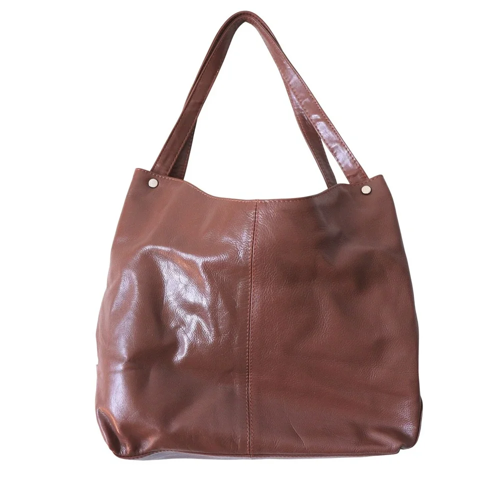 Tano Genuine Italian‎ Leather Brown Hobo Shoulder Bag Italy Made Chocolate NWOT
